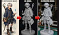 convert 2d to 3d model from image sketch toy figurine to stl file 3d printing