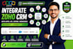 integrate zoho crm with apps, API, zapier, webhooks and automation