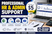 provide professional HR admin support, excel mis and employee data management ai