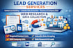 do b2b lead generation, data scrapping, web research