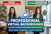 design professional zoom and meeting virtual background