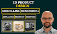 create photorealistic 3d product rendering and 4k animation