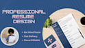 design a professional resume CV using canva