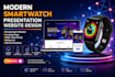 design a modern smartwatch presentation website