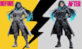 fix ai 3d game model 3d game character modification fbx obj stl file correction