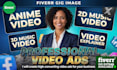 do 2d character animation, anime cartoon, series video, movie, music video