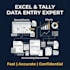 do excel data entry and tally bookkeeping