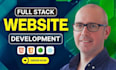 build custom full stack website, web app development, frontend backend developer