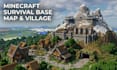 build minecraft survival base, minecraft map, minecraft village, minecraft base