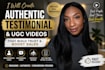 professional  testimonial spokesperson video human ugc video product review