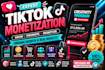 ll do complete tik tok monetization organically, creator rewards program account