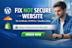 install SSL certificate, fix https, cloudflare SSL and wordpress security
