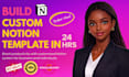 customised notion template notion dashboard website notion