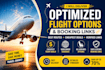 do optimized flight options and booking links