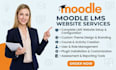 build moodle custom design moodle online course creation quiz moodle lms setup
