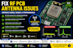 fix rf pcb antenna issues and improve signal range with impedance matching