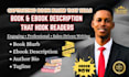 write a perfect book blurb and ebook description that sells
