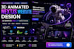3d animated nextjs website design 3d animated webflow website design threejs r3f
