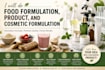 do food formulation, product, and cosmetic formulation