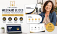 engaging webinar slides, course presentation powerpoint clean modern expert pro