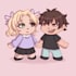 draw hand holding chibis