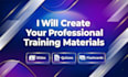design professional elearning materials with slides, quizzes, and flashcards