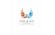 design unique fire ice garden logo