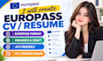 create europass enhance craft ats friendly cv resume maker update german write