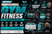 design professional gym fitness social media post and flyers