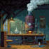 create steam capsule art in pixel art style