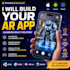 develop augmented reality ar app for ios android webar using unity arkit arcore
