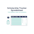 create a scholarship application tracker spreadsheet
