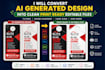 convert ai generated designs into clean print ready editable files