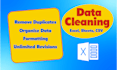 clean, organise, merge and format your excel data