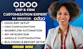 implement customize odoo erp crm automation integration setup for business