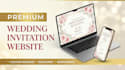 create a modern wedding invitation website with qr code
