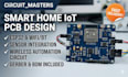 design smart home iot pcb, esp32, sensor integration wireless automation circuit