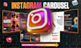 design attractive instagram carousel, linkedin carousel, ads design