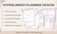 do etsy hyperlinked planner, digital daily planner, goodnotes, ipad pdf template