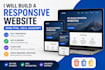 you can build a responsive website using HTML CSS javascript