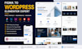 convert figma to elementor or figma to wordpress website