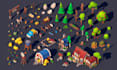 create stylized, low poly models, game props, asset packs, 3d game assets