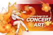 draw proffessional anime characters, concept art, oc art