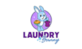 design mascot cleaning laundry service logo
