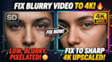 enhance your low quality videos to 4k upscale