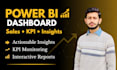 create power bi sales dashboard and KPI reports