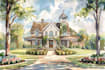 illustrate your wedding venue in watercolor