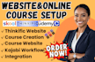 do thinkific course promotion, skool community setup  mighty network
