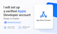 set up a verified apple developer account ready to publish