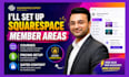 set up squarespace member areas, course, pricing and content